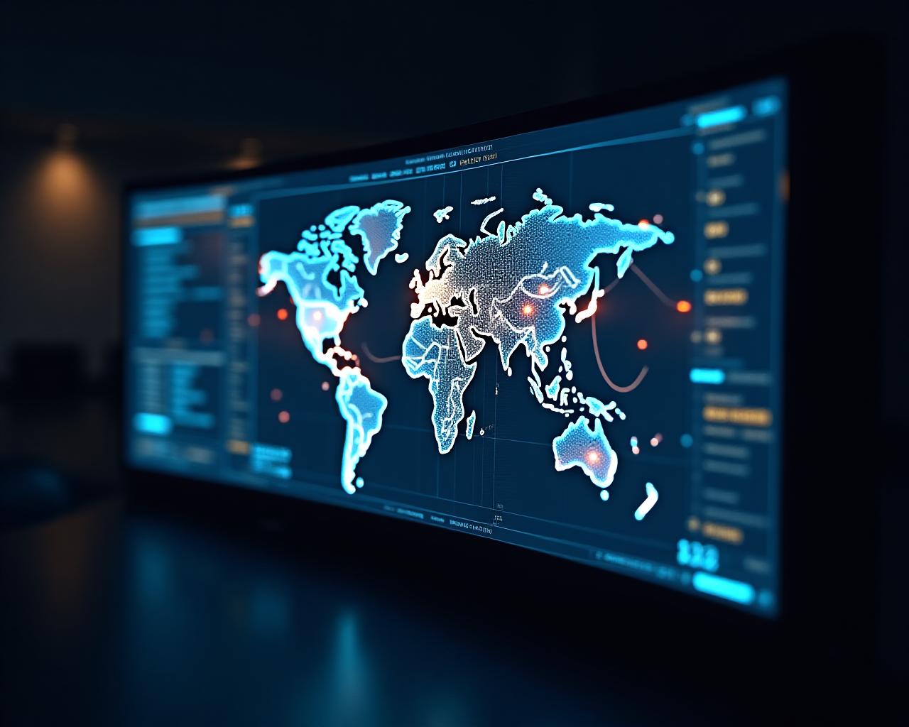Complex route data visualization on a modern digital interface