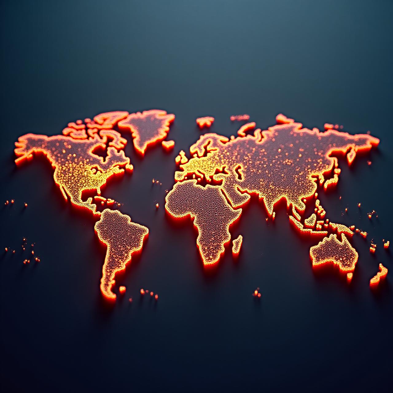 Complex data visualization of global trade routes
